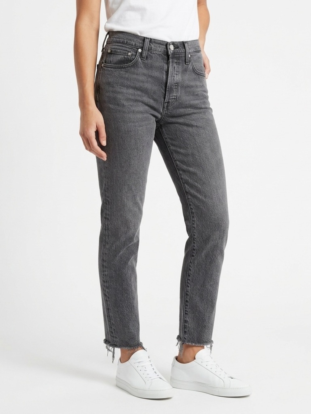 Madewell Women The Perfect Vintage Jean Black Raw Hem 27
